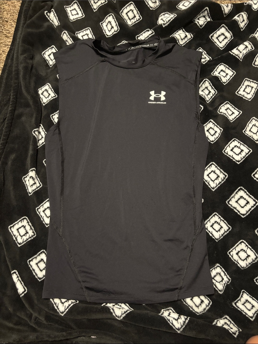 Under Armour Black Sleeveless Athletic Compression Shirt